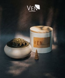 Set Quà Nụ Trầm Cao Cấp 40v & Lư Men Rạn Nhà Ven