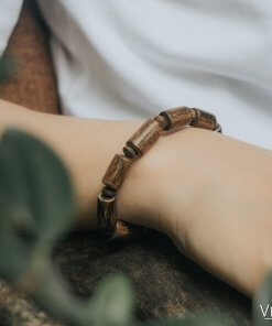 Vòng Trầm Hương Đốt Trúc 8li Tự Nhiên – Trầm Tốc Rừng Lào